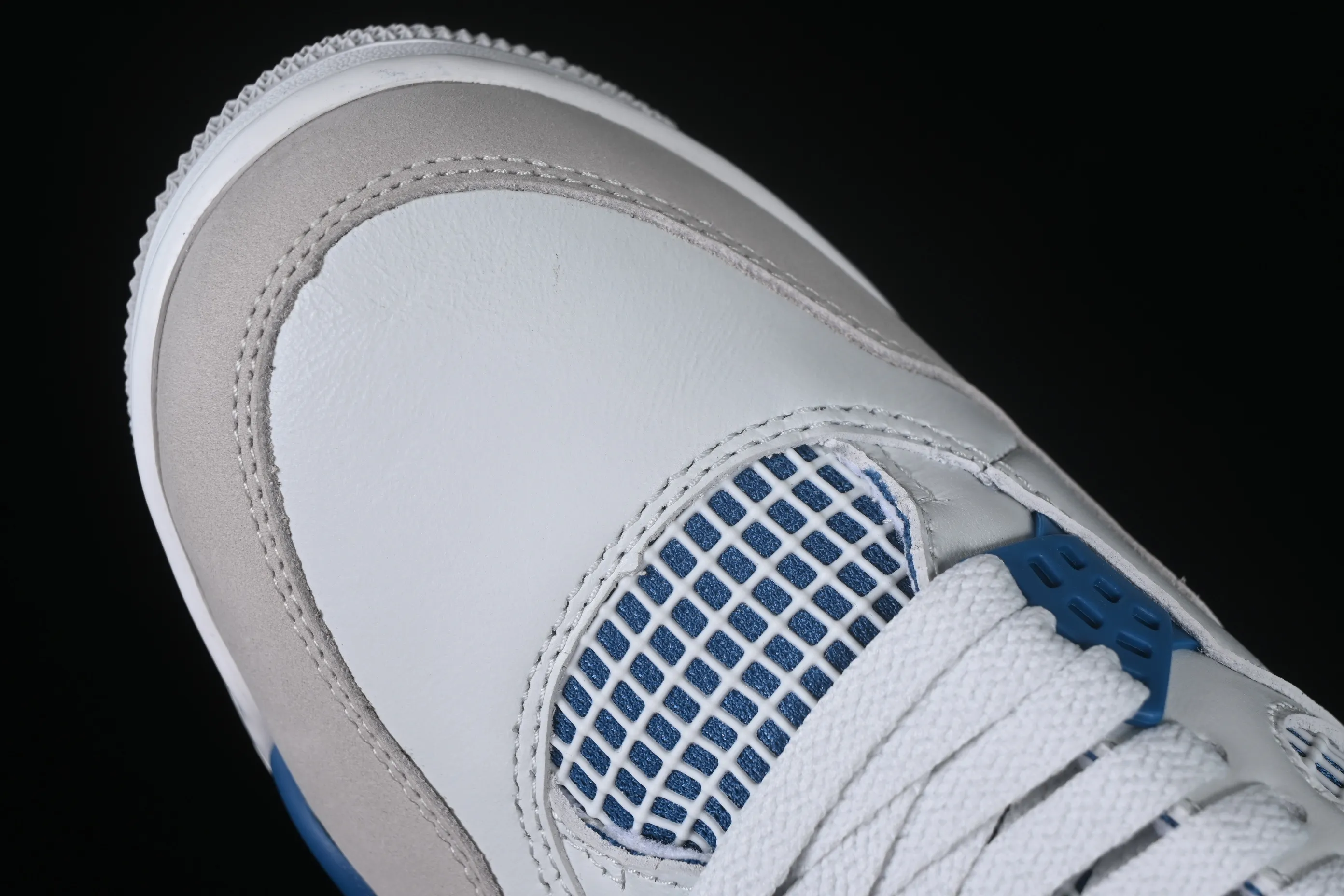 All categories Air Jordan Jordan series basketball shoes Air Jordan 4 pure original Air Jordan 4 Retro "Military Blue" AJ4 Joe 4 white blue gray first year color FV5029-141